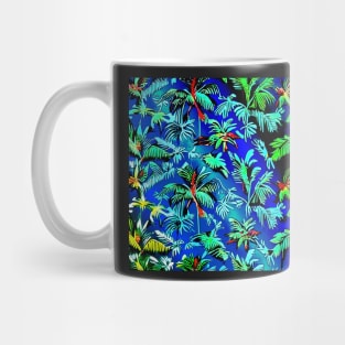 Aloha Hawaiian Palm Trees Flowers Psychedelic Floral Gift Luxury Trippy Vibrant Colorful Mug